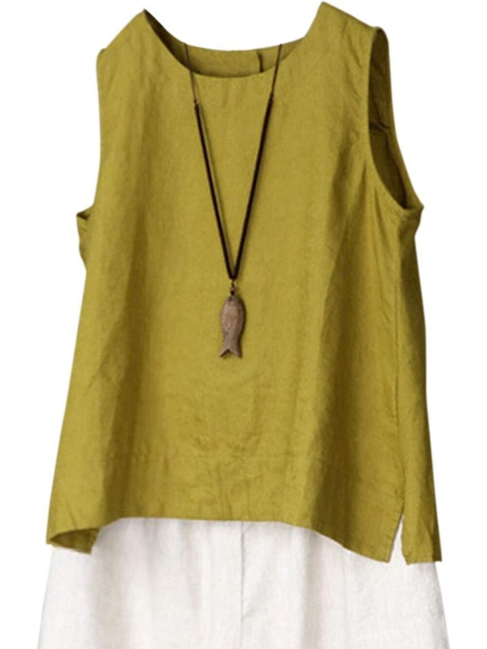 Lightweight 100% Linen Sleeveless Summer Tank Top - Perfect for Warm Weather!